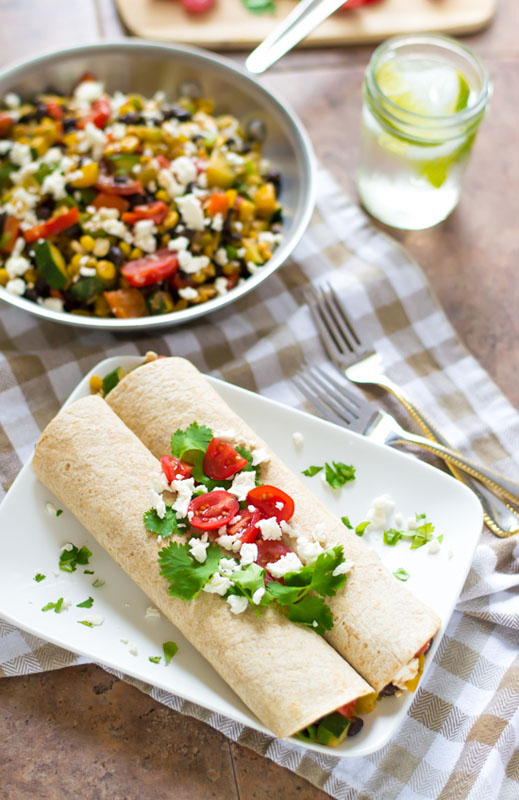 Summer Veggie Burritos