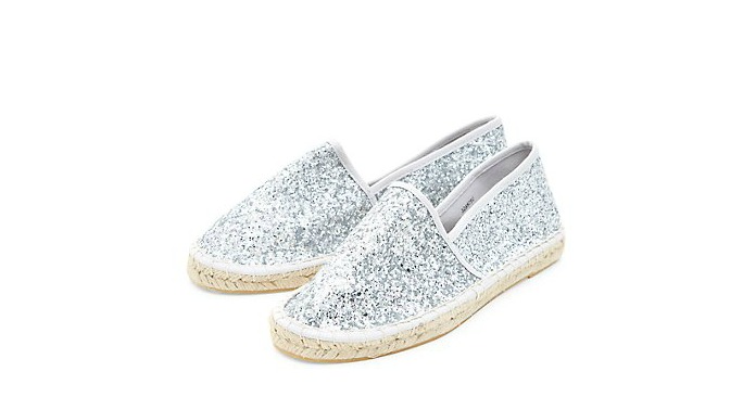 Silver Glitter Espadrilles