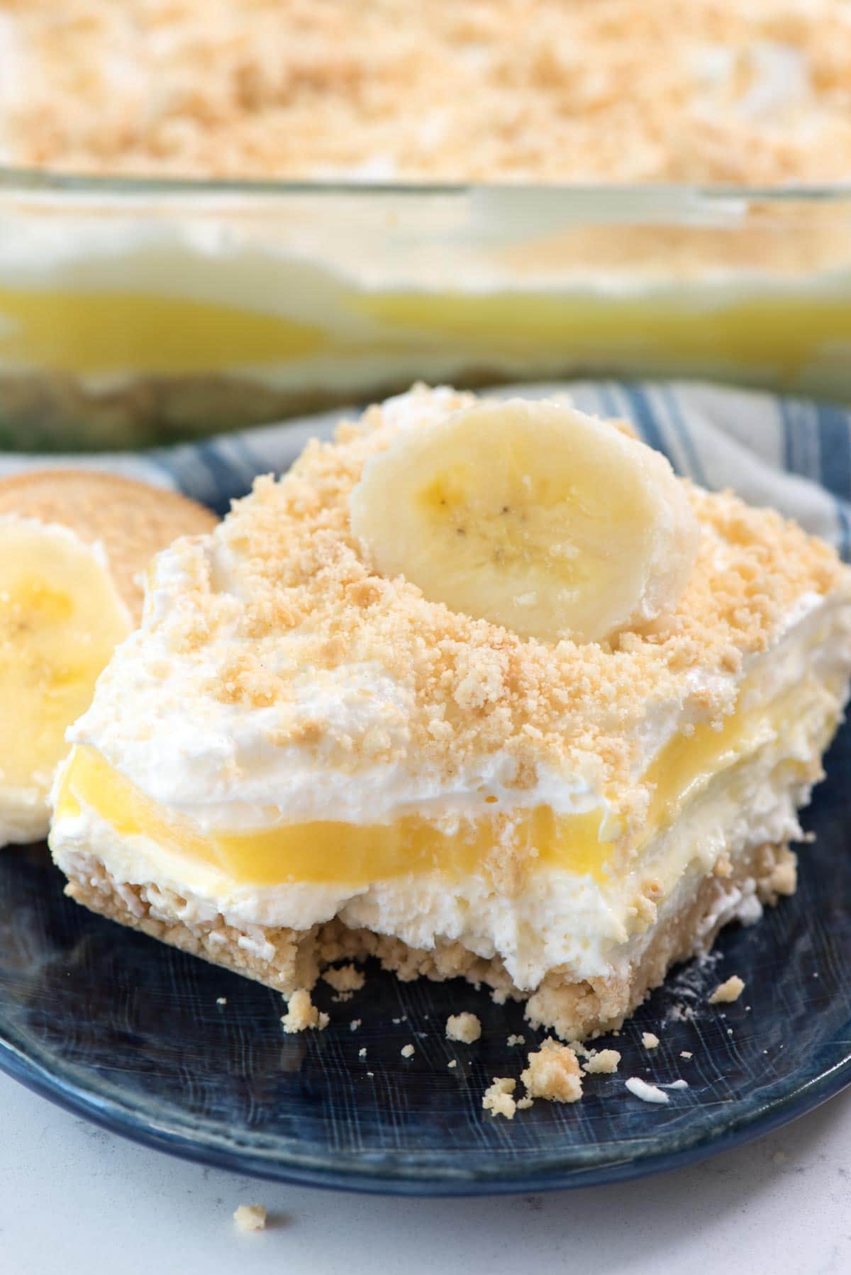 No-Bake Banana Pudding Dessert Lasagna