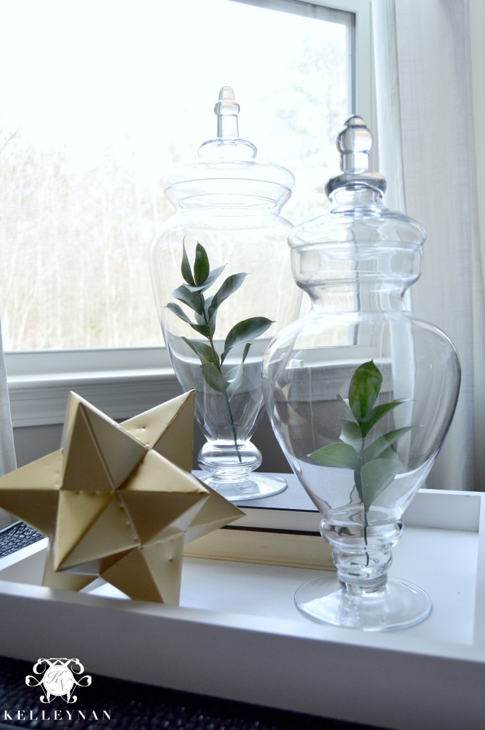 Apothecary Jar Natural Centerpiece