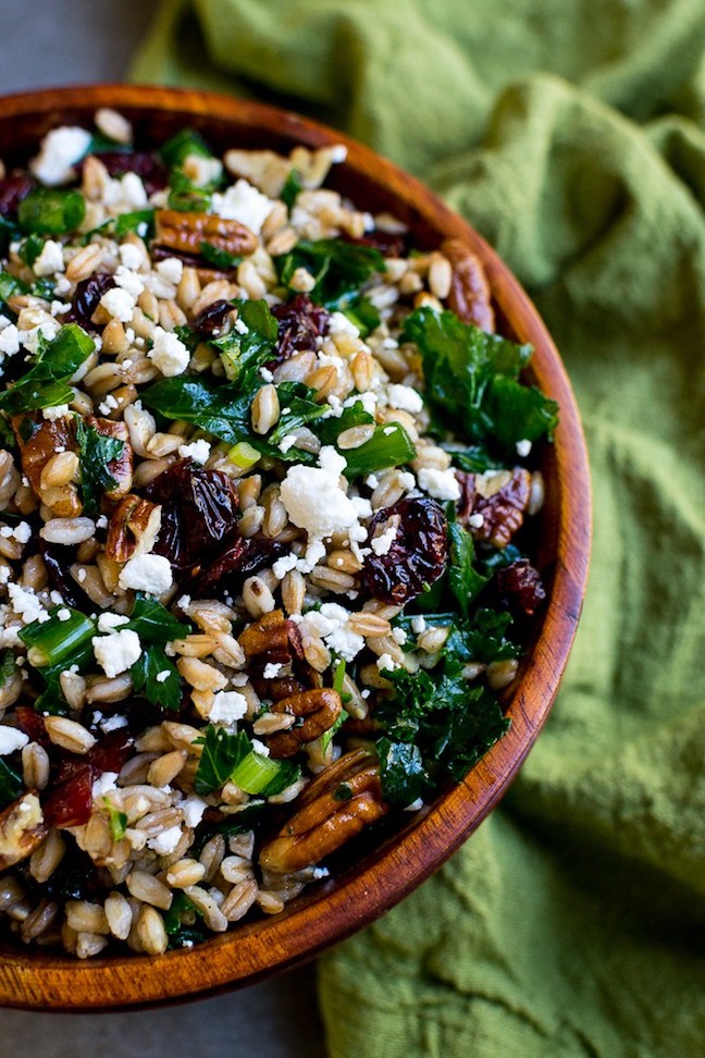 Kale and Cranberry Farro Salad 