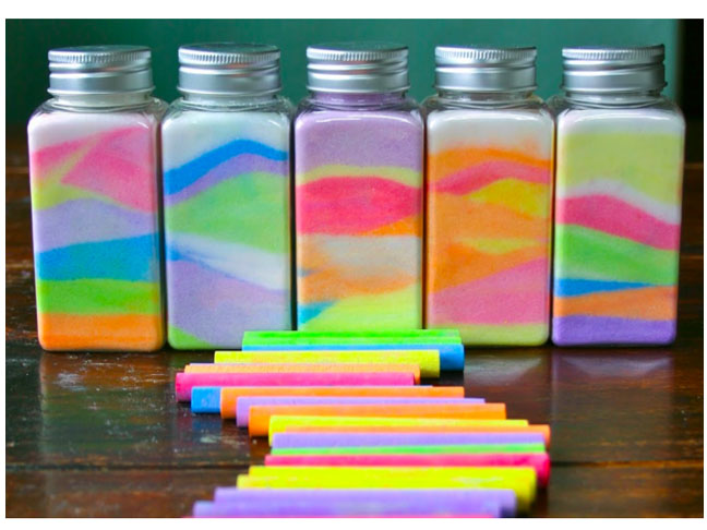 Rainbow Salt Jars