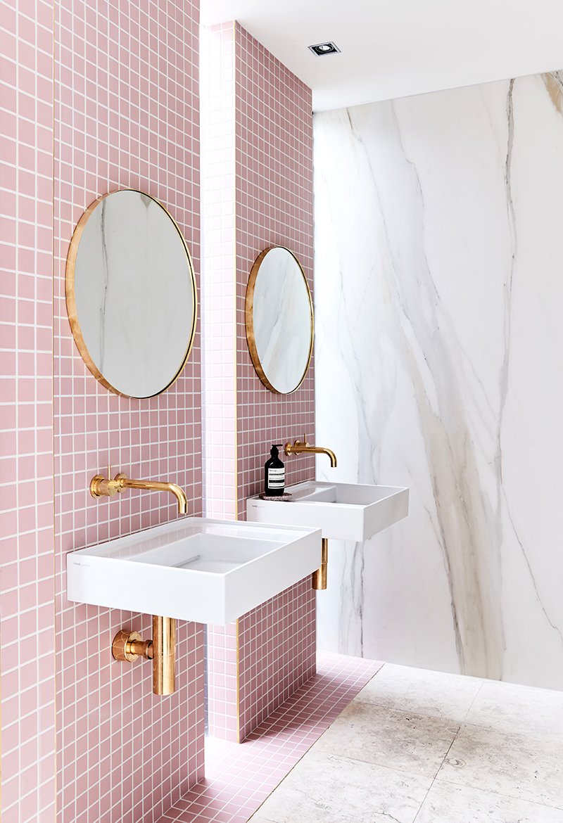 Pink Bathroom Tiles