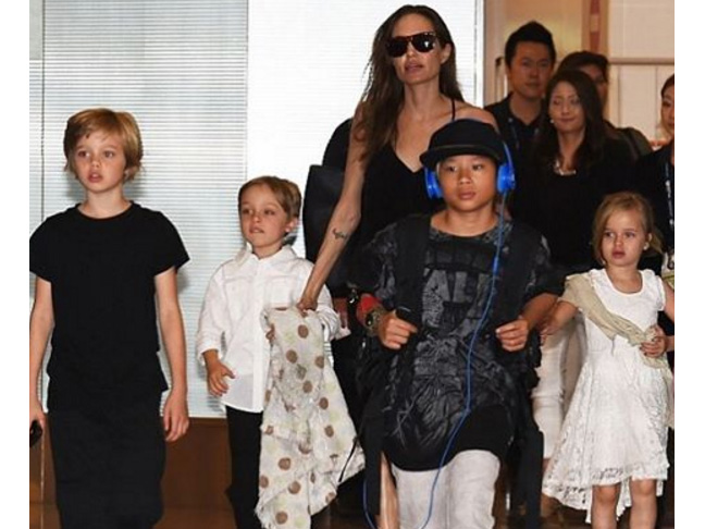 Zahara Marley, Maddox Chivan Thomton, Pax Thien, Shiloh Nouvel, Knox Leon, and Vivienne Marcheline Jolie-Pitt