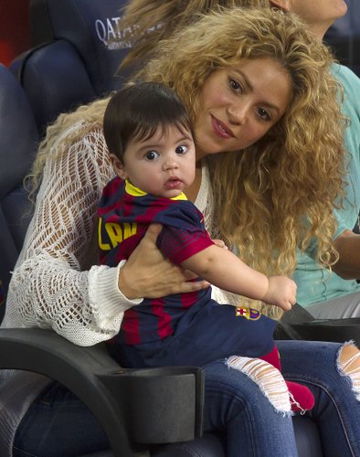 Shakira and son Milan