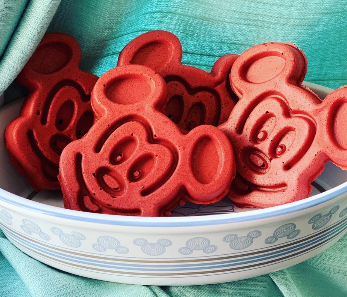 Red Velvet Mickey Waffles