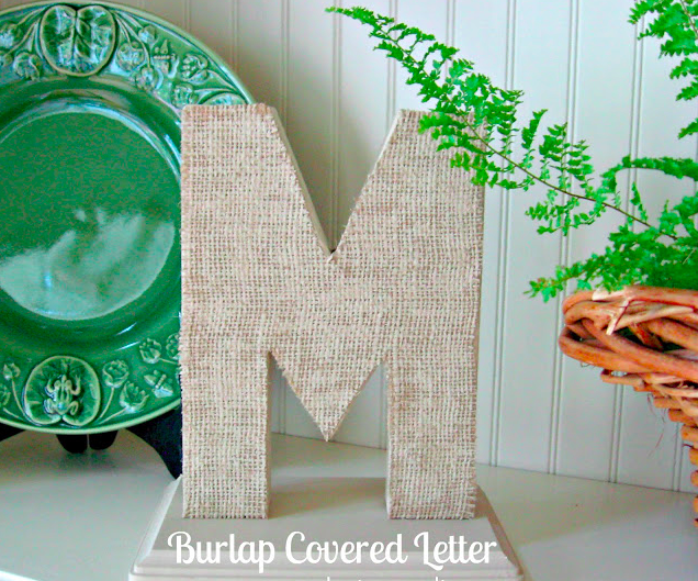 Burlap Covered Letter