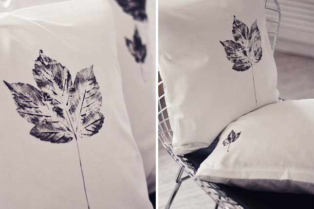 DIY Leaf Pillowcases 