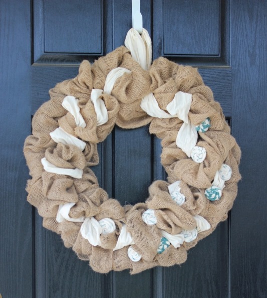 Muslin Flower Wreath