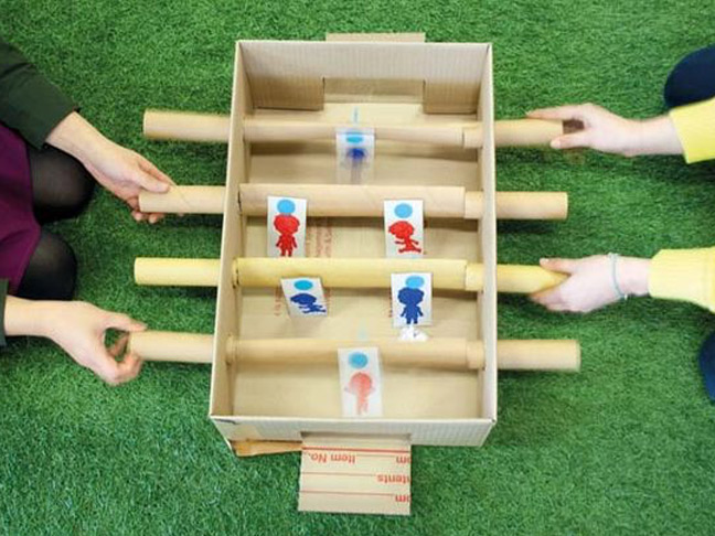 Cardboard Foosball Table