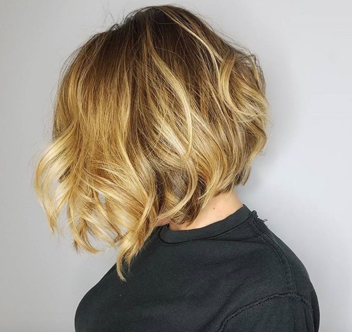 Asymmetrical, Wavy Bob