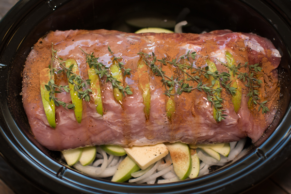 Slow Cooker Honey Apple Pork Loin 