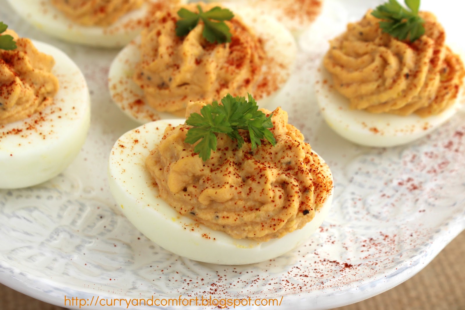 Buffalo Chicken Deviled Eggs