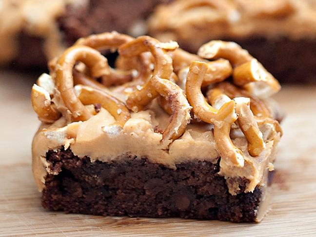 Guiness Stout Pretzel Brownies