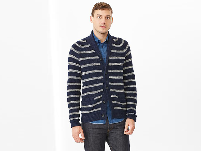 Marled Stripe Shawl Cardigan from Gap