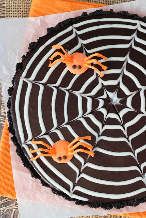 Spiderweb Chocolate Tart