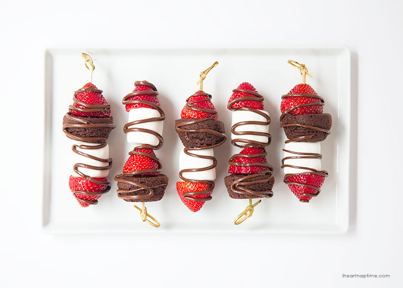 Chocolate Strawberry Dessert Kebabs