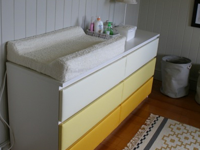 DIY Fabric Upholstered Dresser