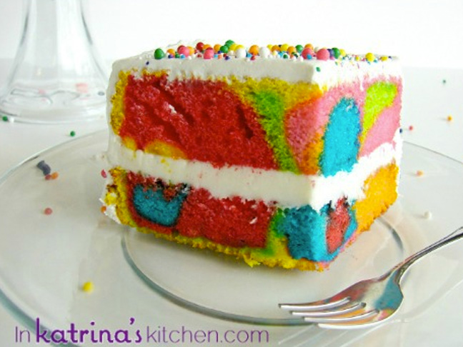 Rainbow Cake Baking