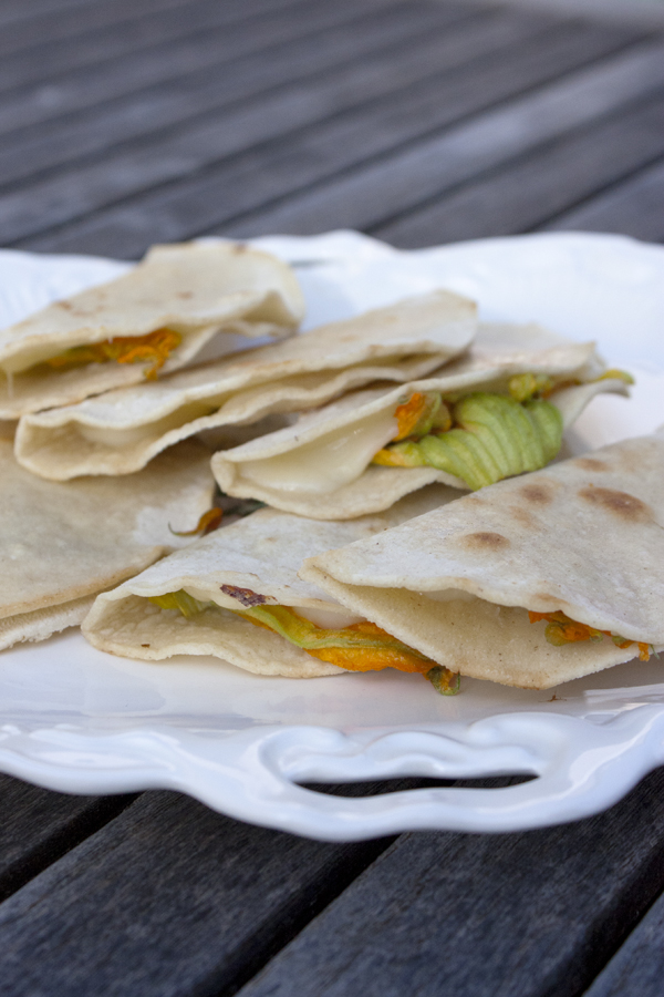 Quesadillas de Flor de Calabaza (Squash Blossom Quesadillas) 