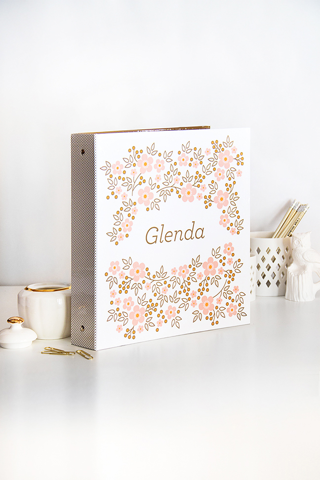 PERSONALIZED Floral Patterned Binder - Secret Garden