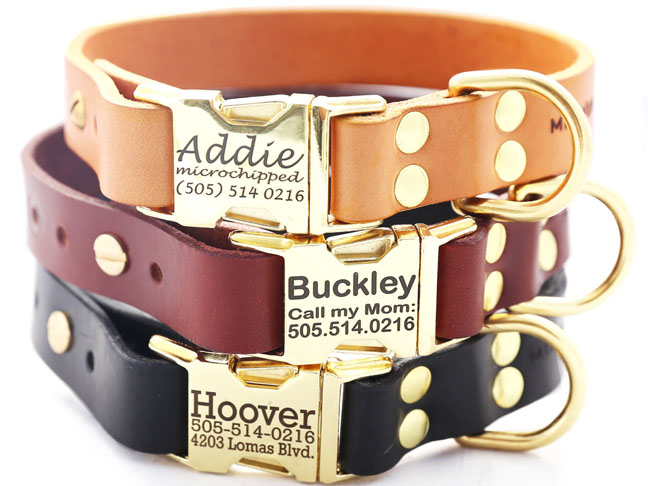 Personalized Leather Dog Collar