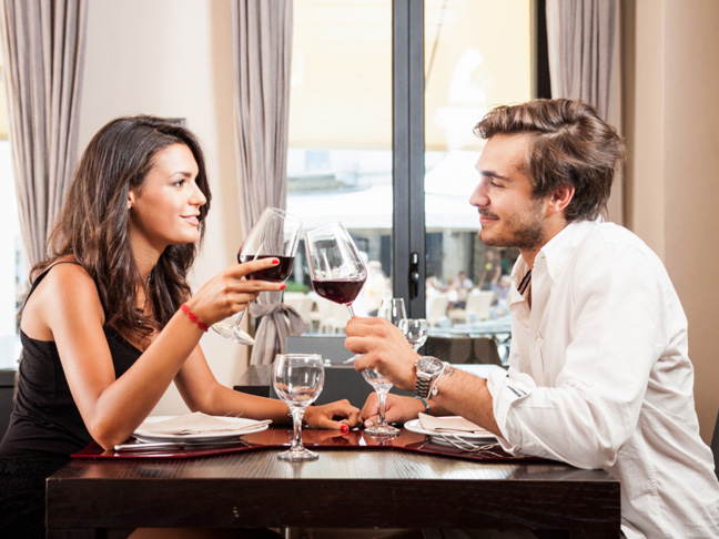 Eat in candlelit restaurants after dark.