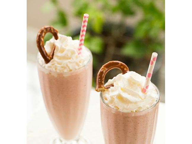 Strawberry Pretzel Salad Milkshake