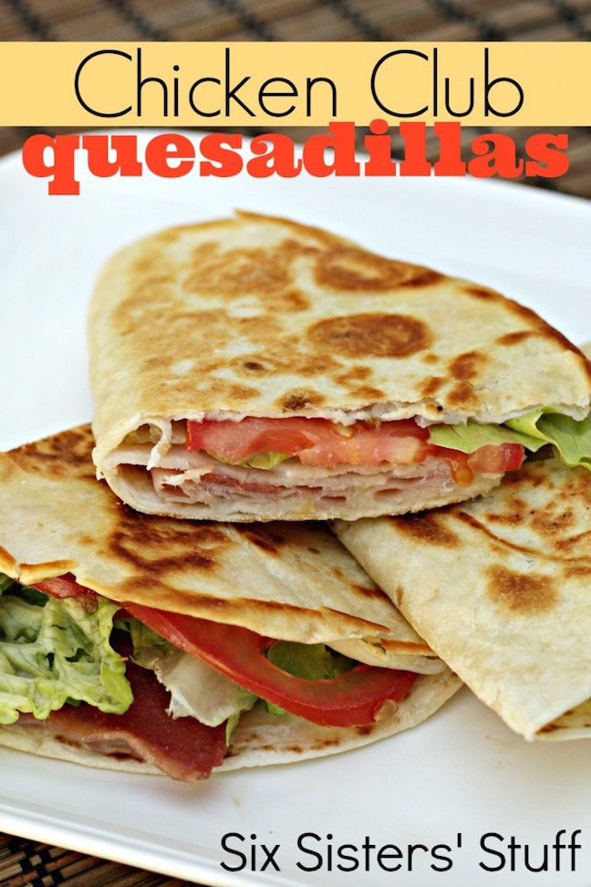 Chicken Club Quesadillas