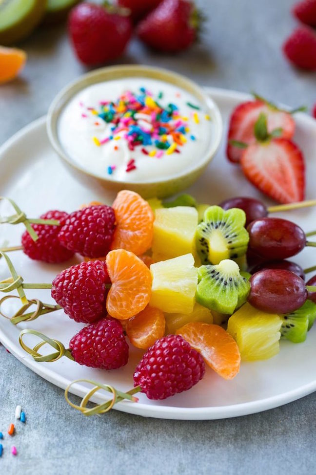 Rainbow Fruit Kabobs