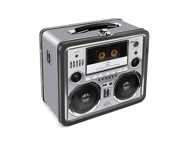 Aquarius Boombox Tin Lunch Box