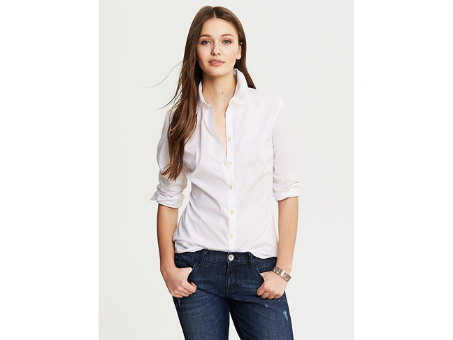 Banana Republic Fitted Non-Iron Textured Shirt 