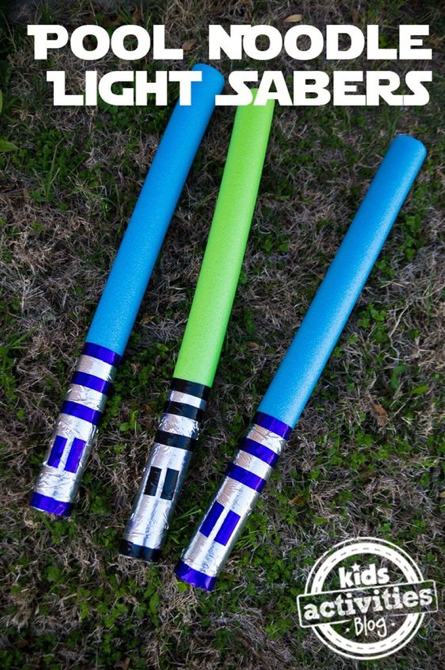 Pool Noodle Light Sabers