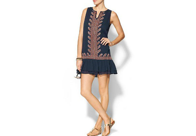 THML Clothing Drop Waist Mexicali Mini Dress