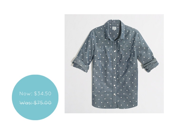 J. Crew Factory Chambray Dot Shirt