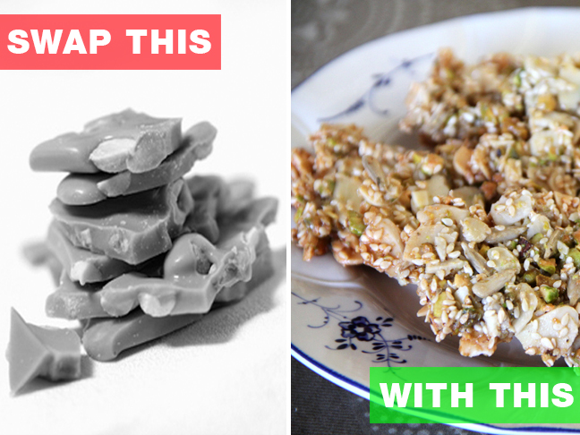 Swap peanut brittle for...