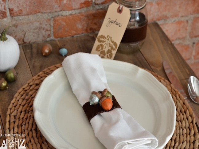 Painted Acorn Napkin Rings