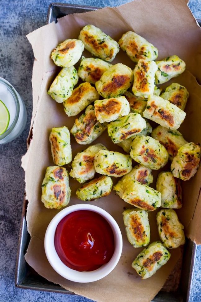 Vegan Zucchini Tater Tots 